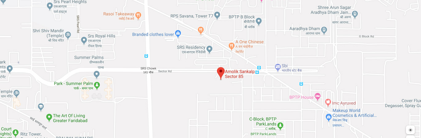 Amolik sankalp Faridabad Location Map