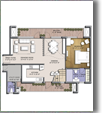 FIRST FLOOR PLAN 250 SQYDS (BUILT-UP AREA = 1382 SQ.FT.)