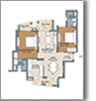 2BHK + 2 Toilets 1420-1429 sq.ft. Tower - T1/G