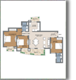 3BHK + 2 TOILETS 1701-1727 SQ.FT. TOWER - T3/B