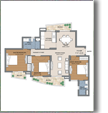 3BHK + 2 TOILETS 1643-1651 SQ.FT. TOWER - T4/R